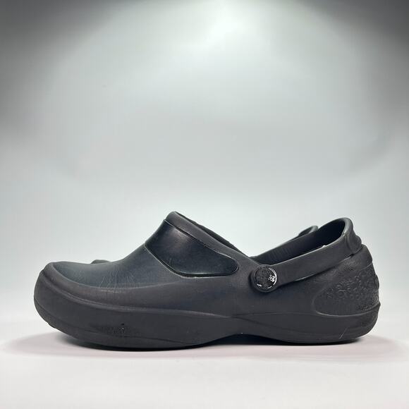 Crocs Mercy Work Clogs Black Slip On Shoes Comfort Lightweight Women’s Size 7 - Picture 4 of 10